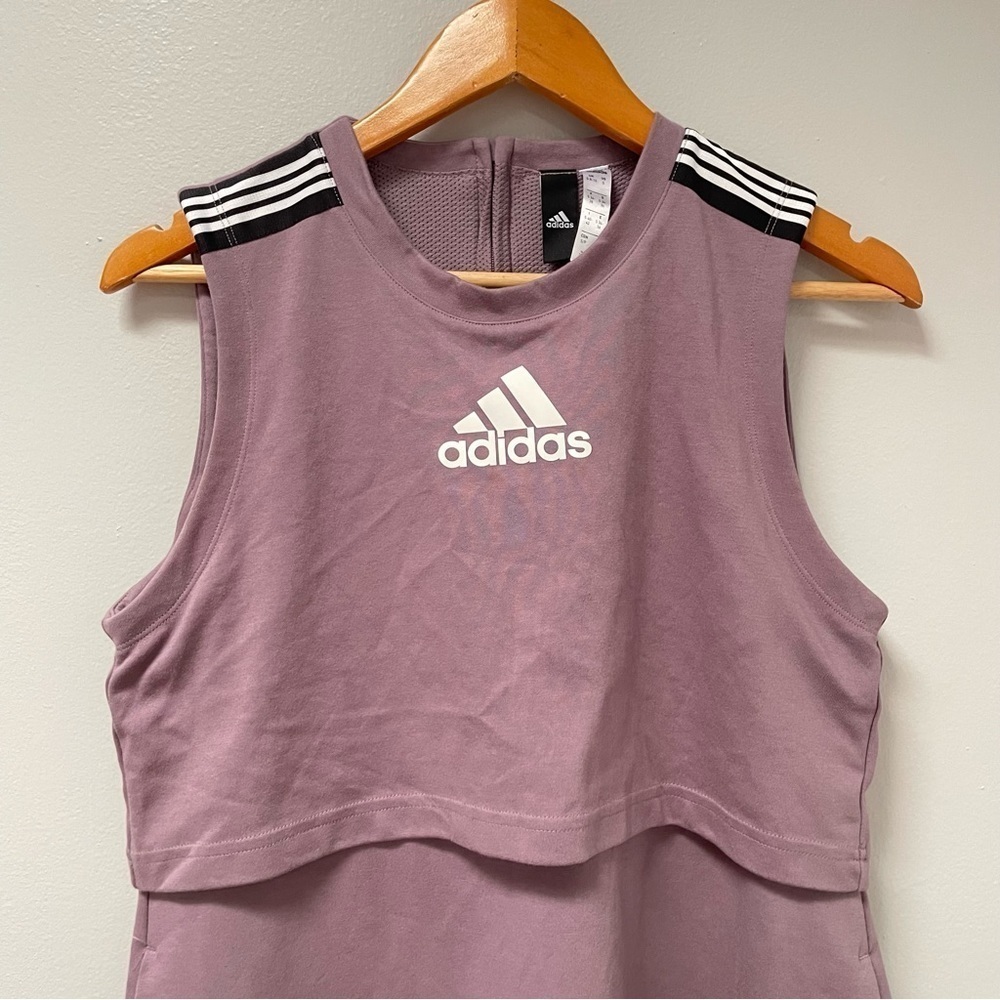 ADIDAS Womens S Sportswear Game and Go Sporty Dress Sleeveless Casual purple - Picture 4 of 11